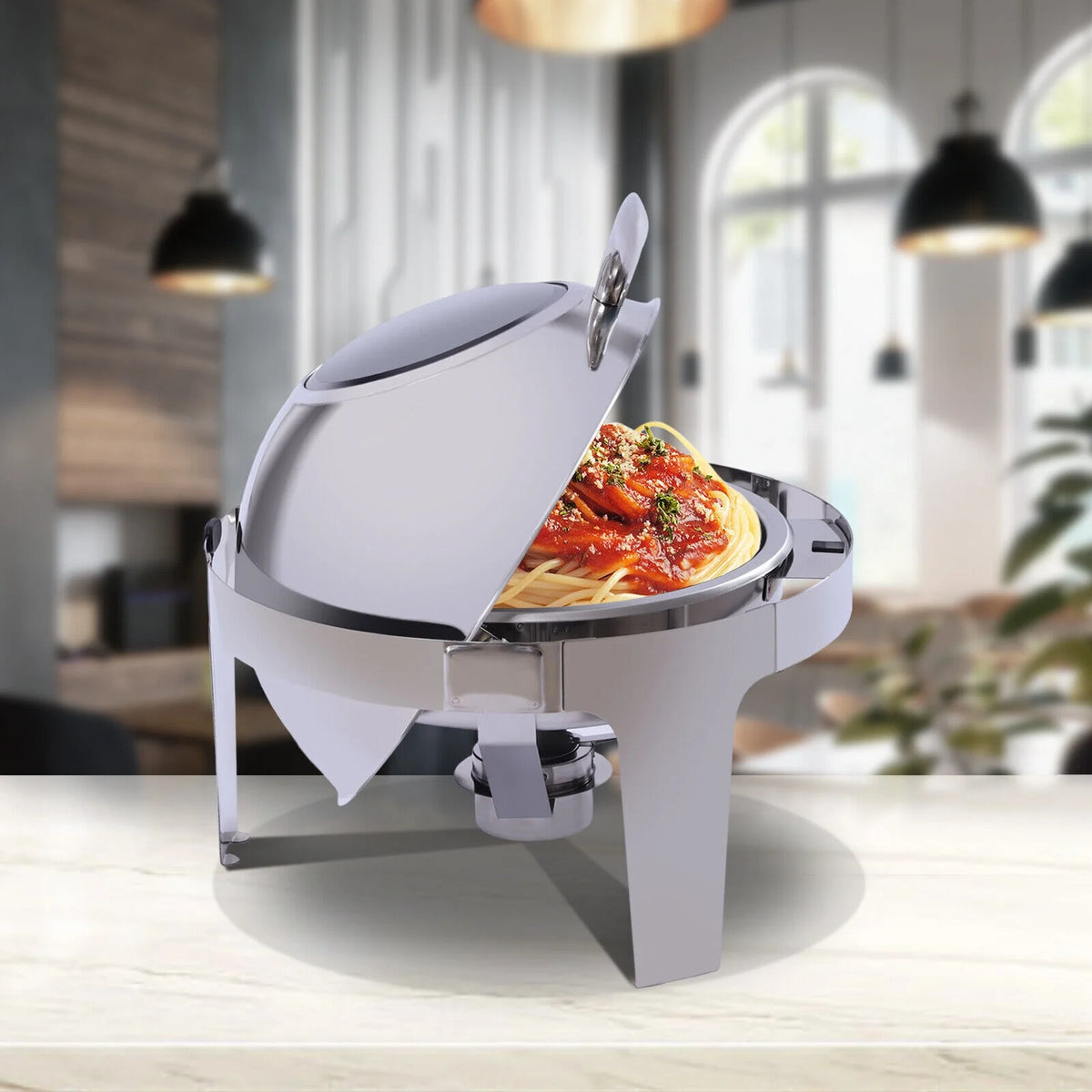 400W Electric Roll Top Chafing Dish Stainless Steel G901605