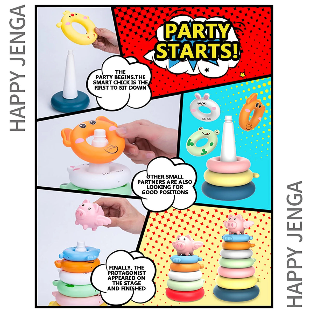 7 Pcs Soft Stacking Rings Toy K4303