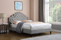 Classic Wood Platform Bed Queen Light Grey Y92195