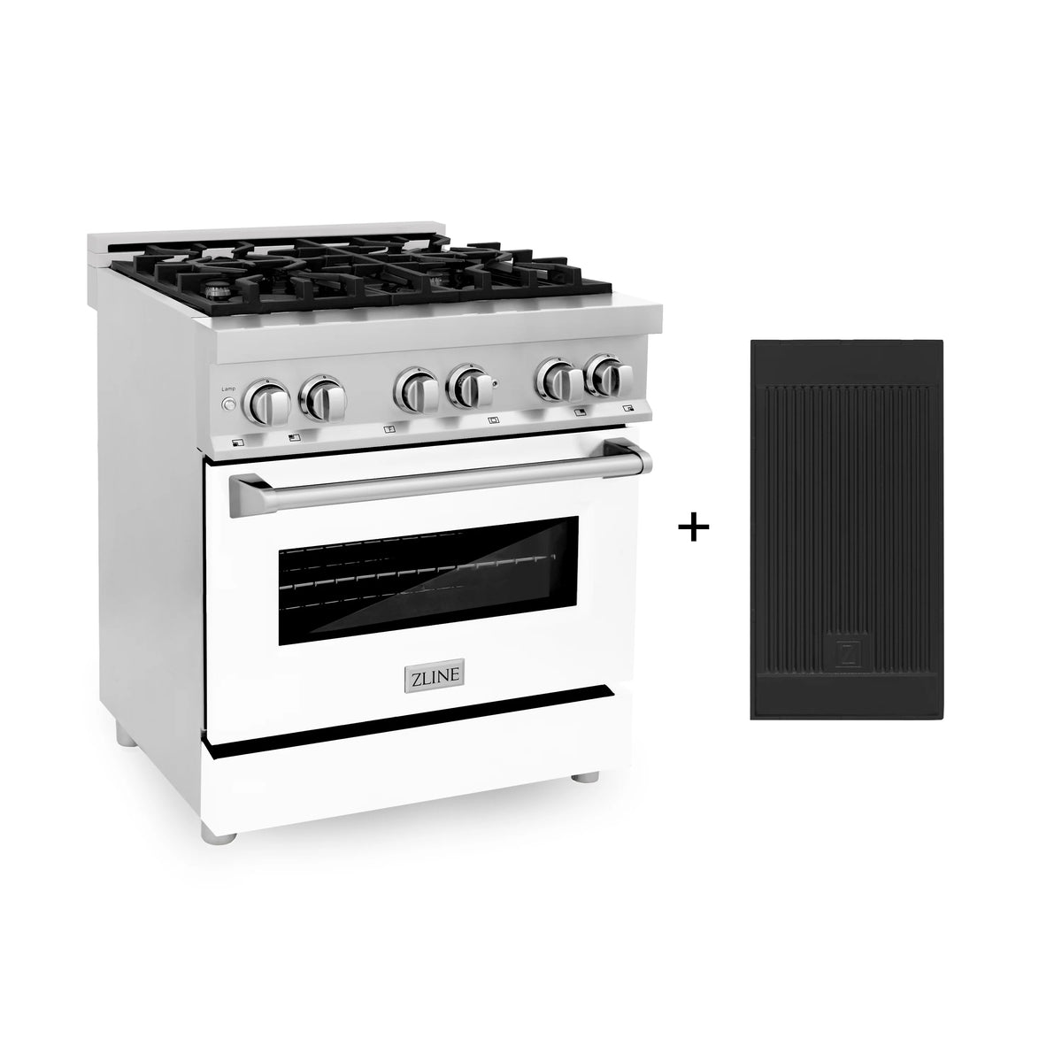 30 Gas Burner Electric Oven with Griddle Stainless Steel S269