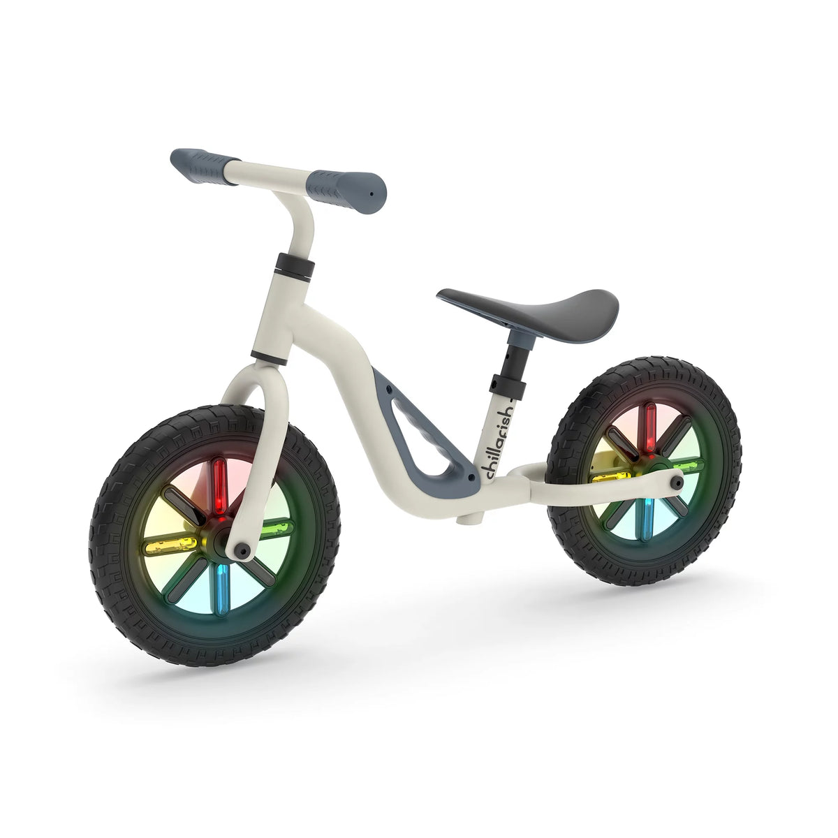Beige Lightweight Balance Bike with Carry Handle and Light-up Wheels N38757