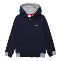Navy Blue Zip Up Top D3759
