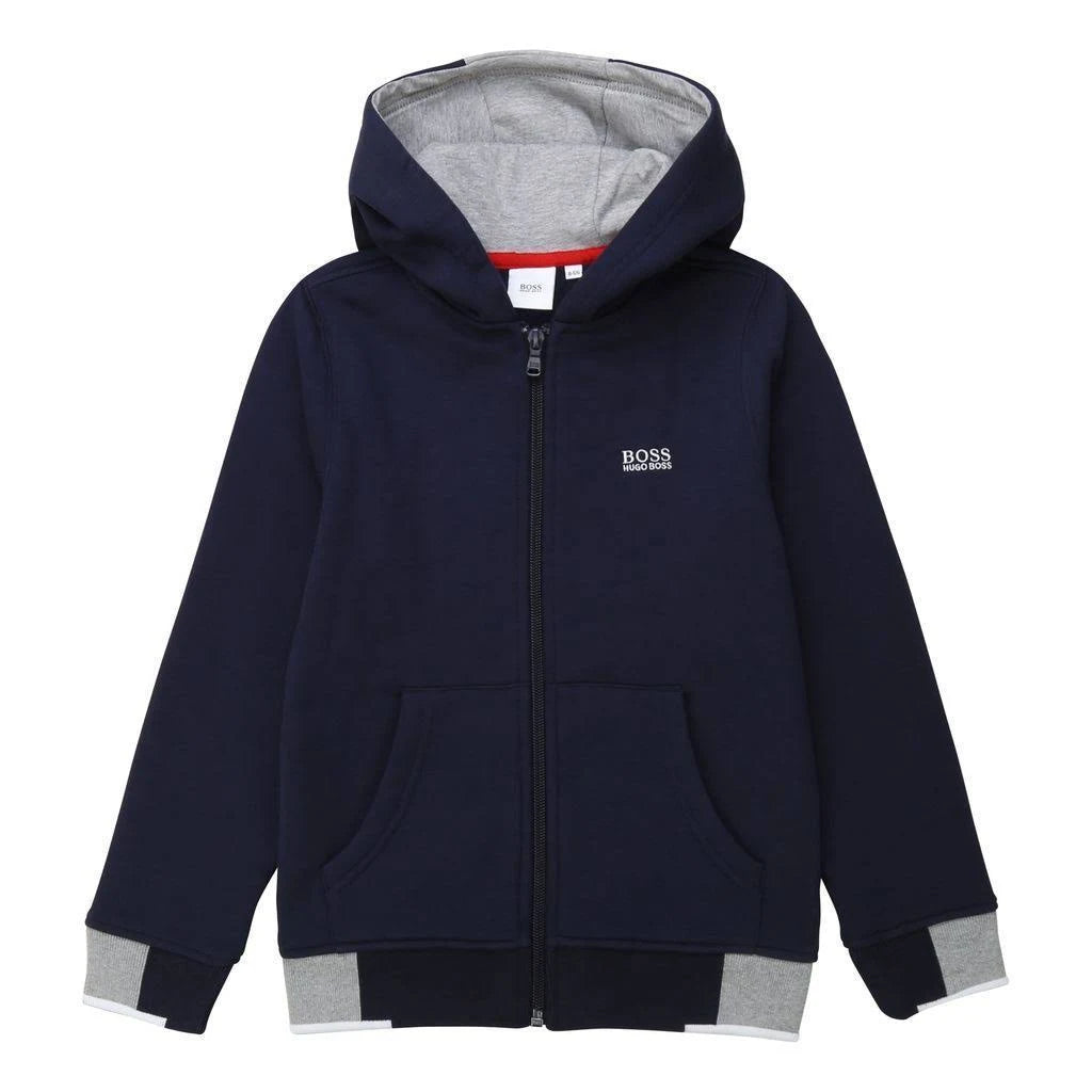 Navy Blue Zip Up Top D3759