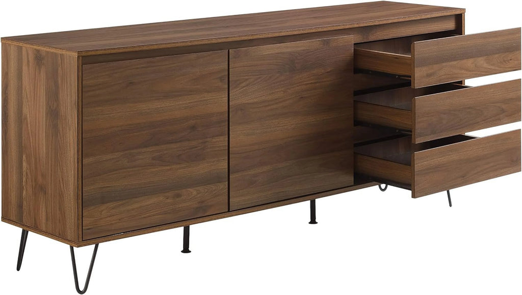 Brown Oak Record Storage Sideboard X558659