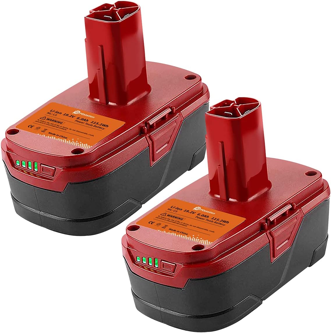 2-Packs 6000mAh Replacement Battery for Craftsman C3 Cordless Tools J838241