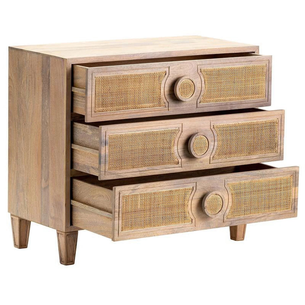 Brown Wood 3 Drawer Chest C88136