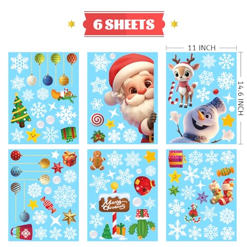 Extra Large White Snowflakes Window Clings U67271