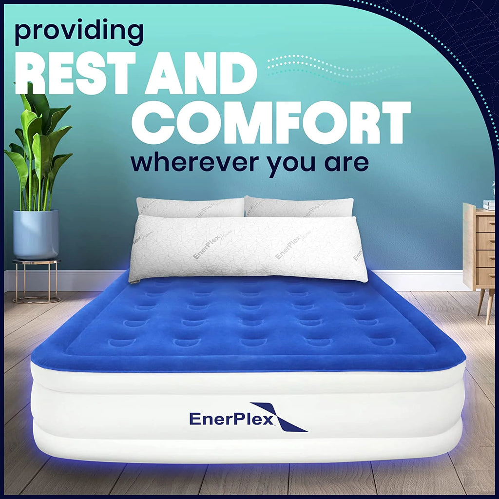 Queen 18 Inch Air Mattress with Built-in Pump H936533