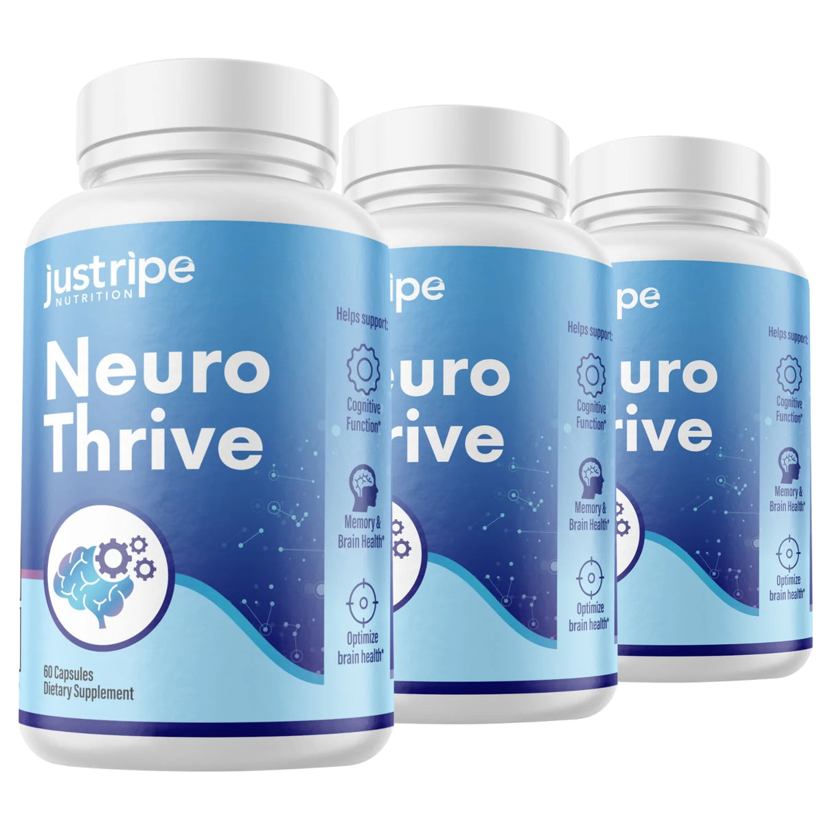 3 Pack 60 Caps Cognitive Function Memory & Brain Health B17237