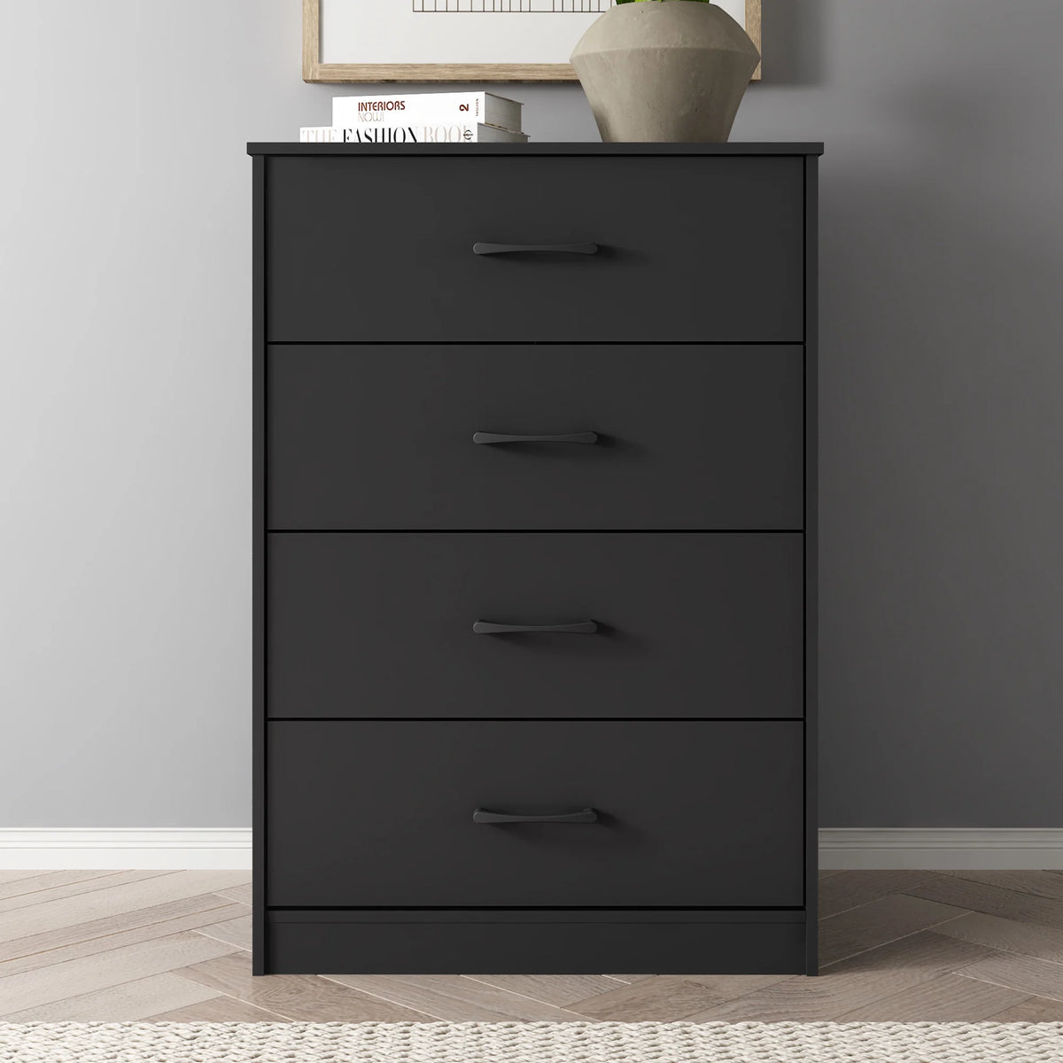 Black 4 Drawer Dresser H20585