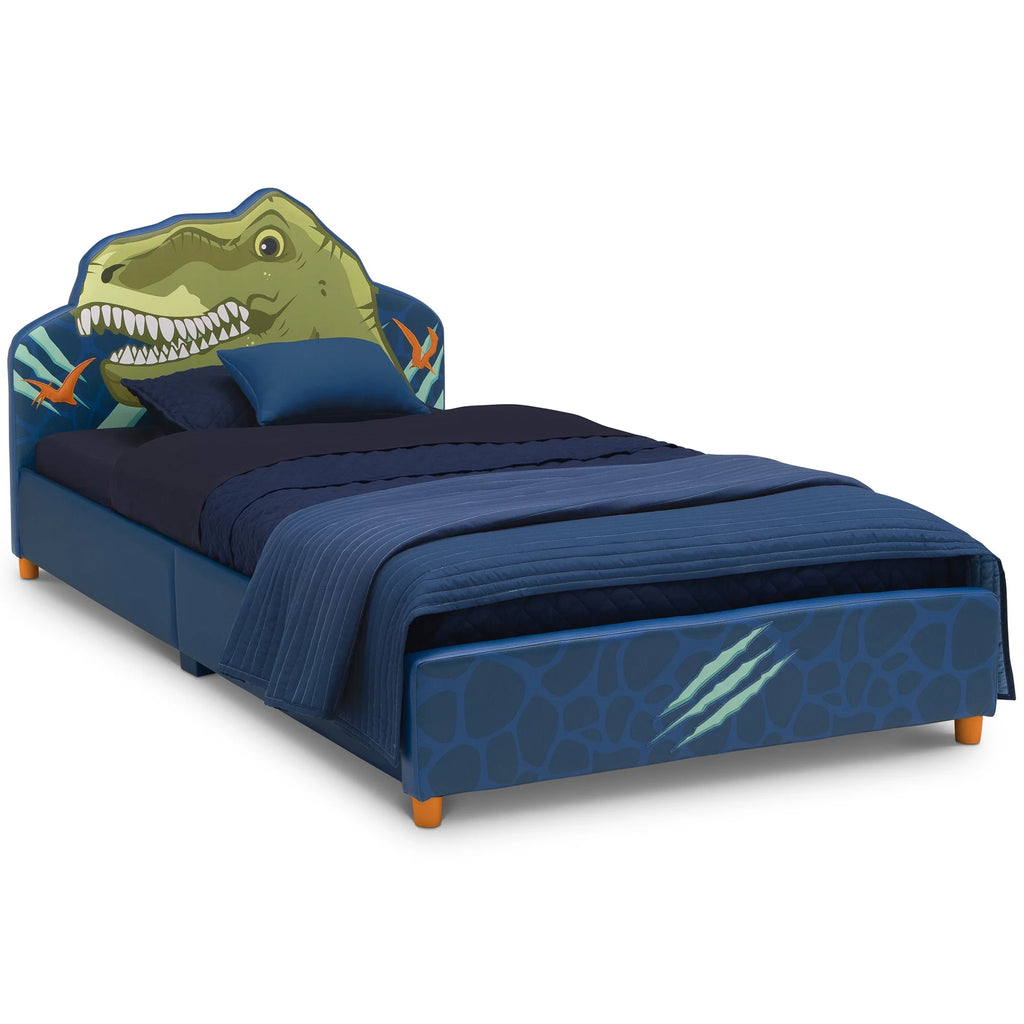 Blue Upholstered Twin Bed C238011