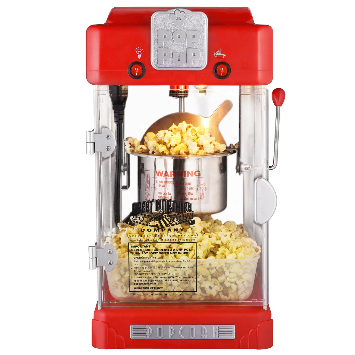 Red Popcorn Machine with 2.5oz Kettle W115051