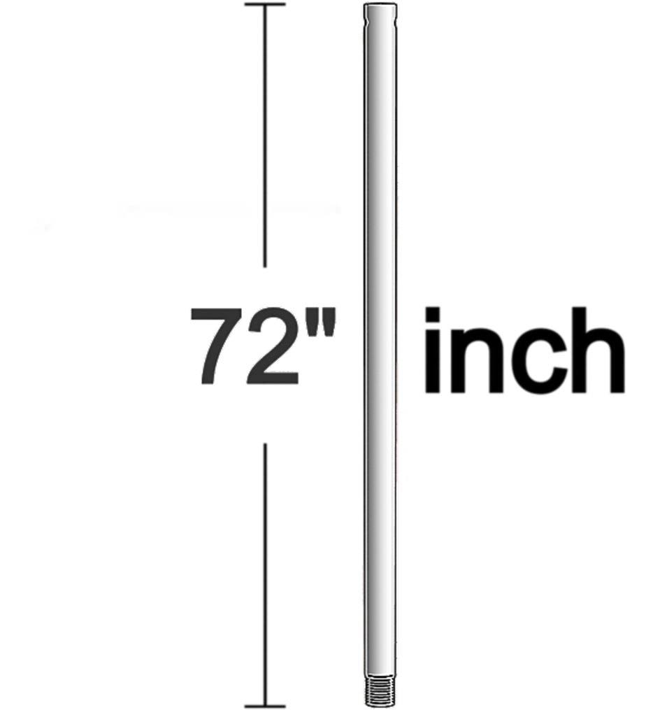 72x22 Downrod - Aged Pewter J268