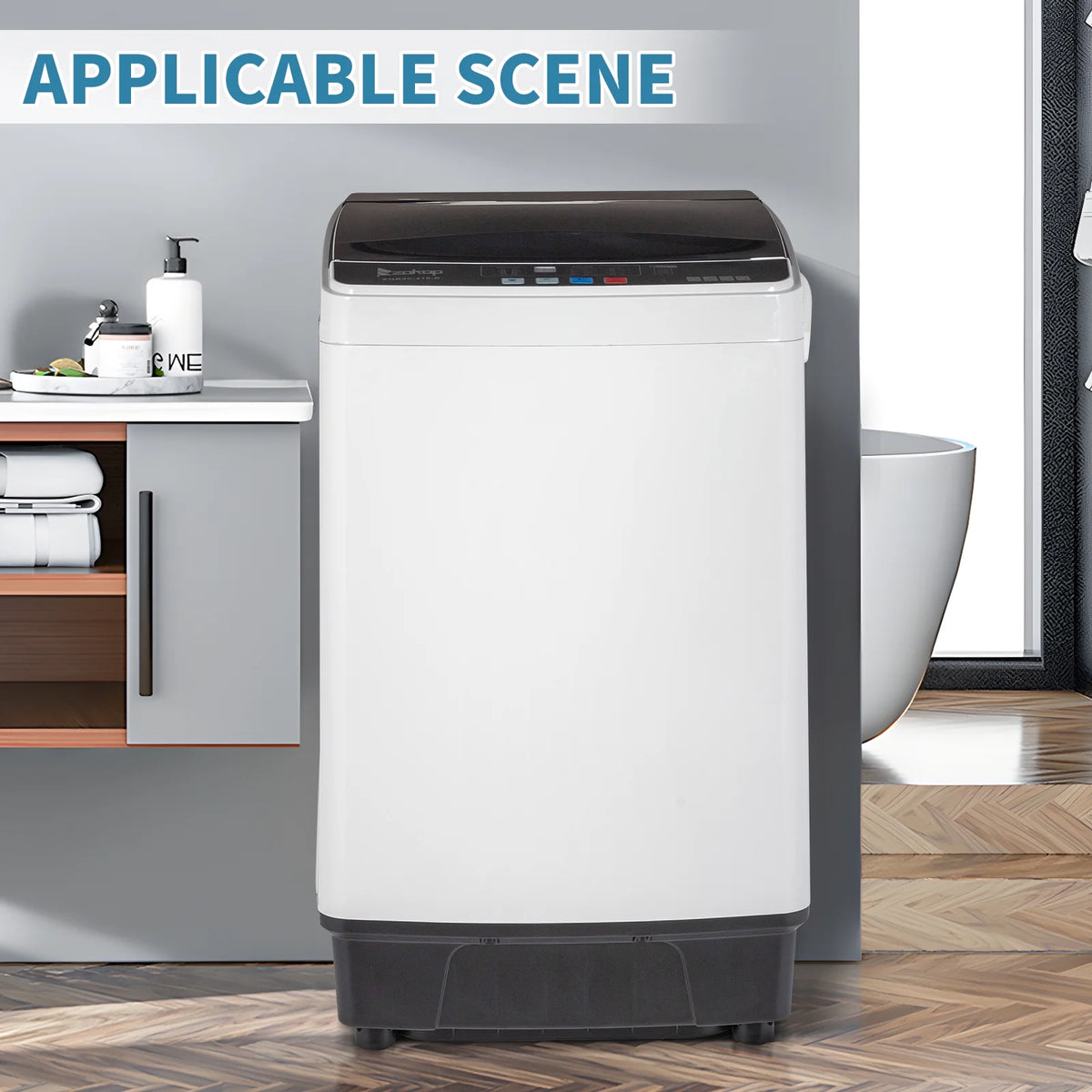 Full-Automatic Top Load Portable Compact Washing Machine 17.6 Lbs Capacity P822844