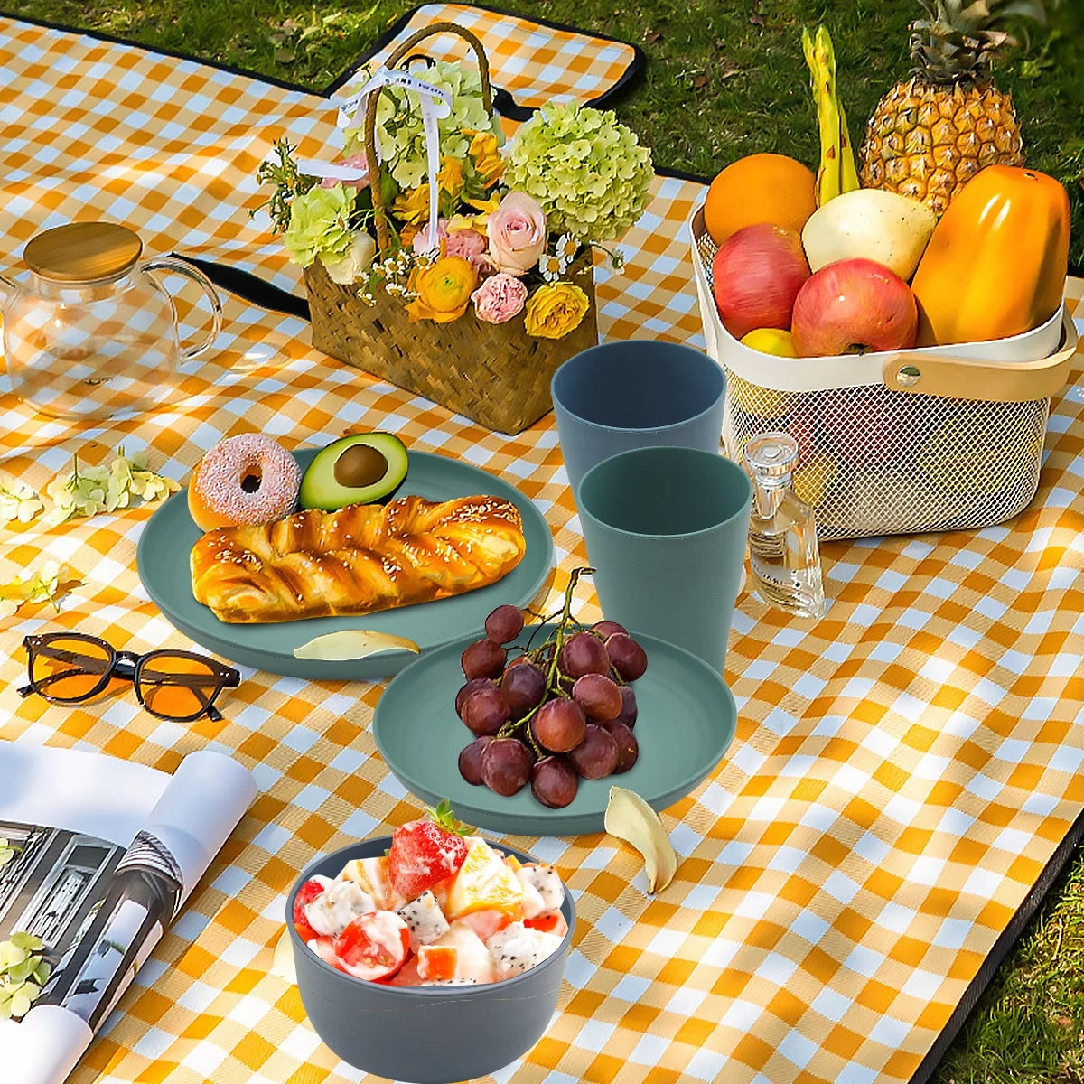 Wheat Straw Dinnerware Set 16 Piece L9902
