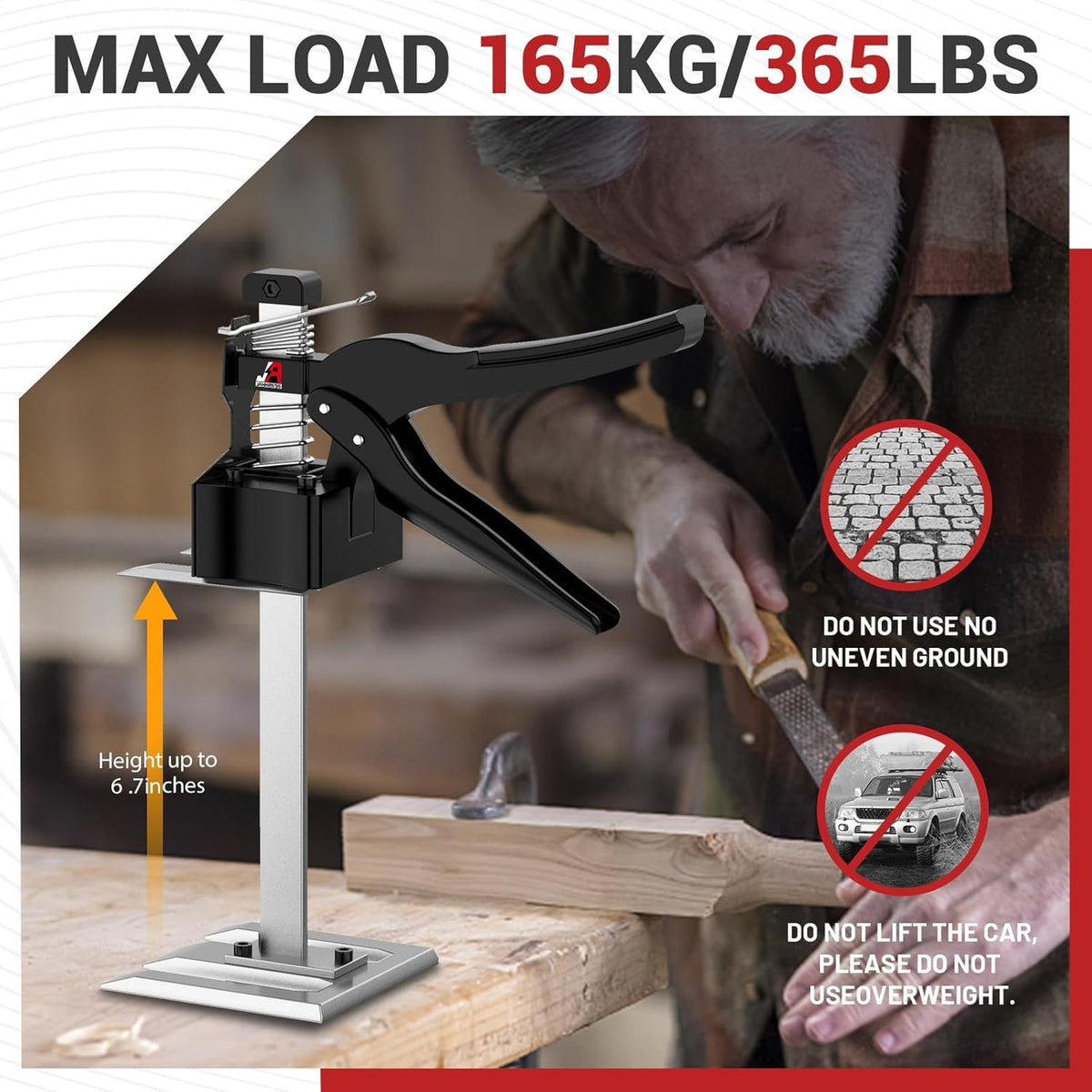 12 in Construction Jack, 440LBS Load, 2 Pack J640457