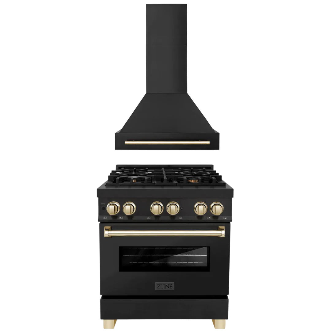 30 In. Dual Fuel Range and Range Hood C2954