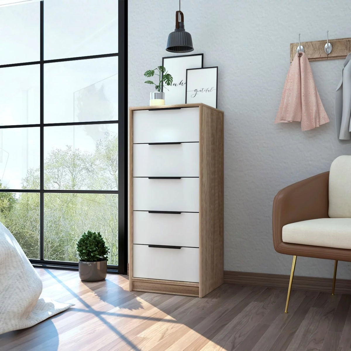Brown White Dresser F765634