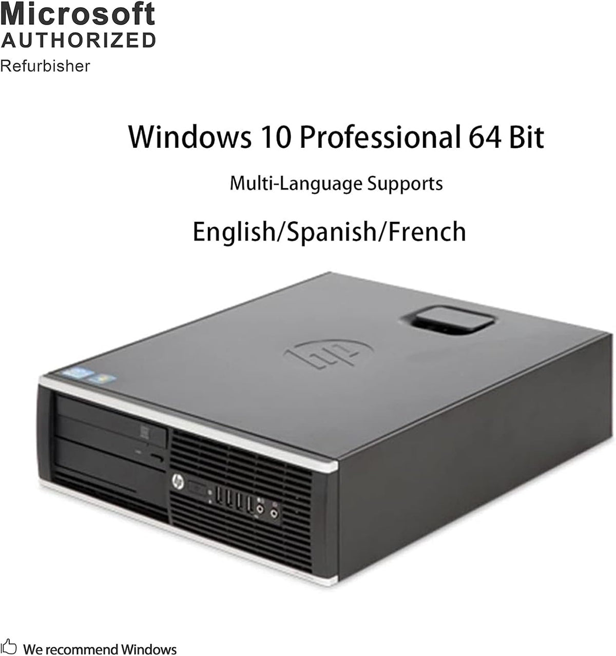 HP Compaq Pro 6305 SFF Desktop PC, AMD A6 5400B, 16G DDR3, 512G SSD, Win 10 Pro 64 Bit Q277