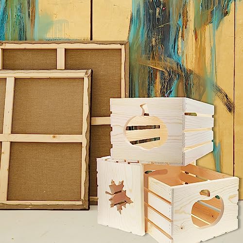 Unfinished Wood Crate, 18" x 12.5" x 9.5" Q40872