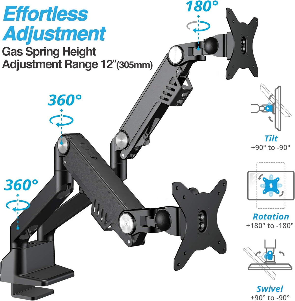Dual 24-35 Monitor Arm Desk Mount B704557