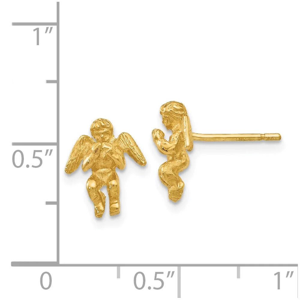 14 Karat Yellow Gold Angel Earrings O1702