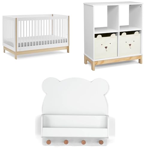 Bianca White Natural 4-in-1 Convertible Crib O2328