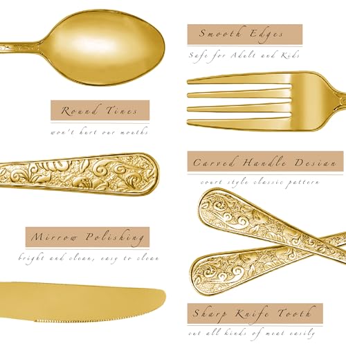20 Pieces Gold Stainless Steel Flatware Set X1863