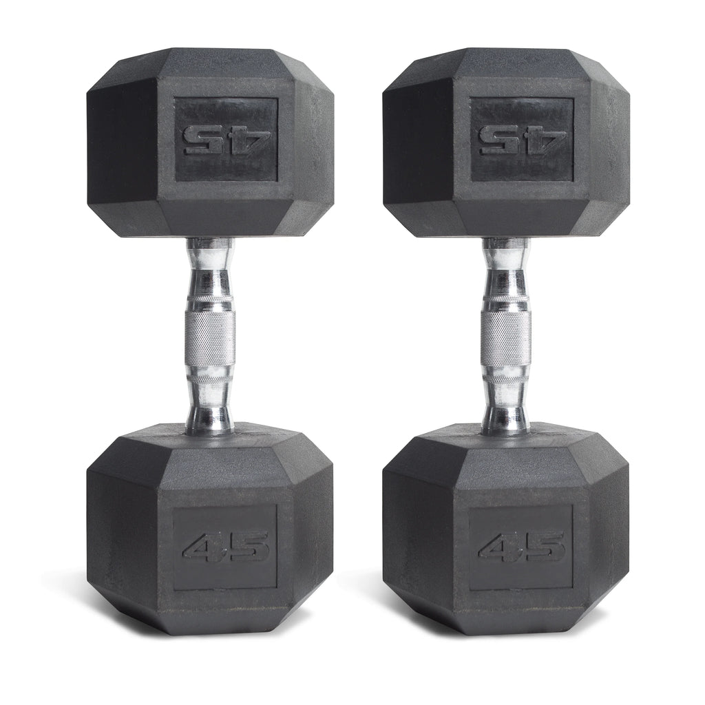 45lb Coated Dumbbell Pair D908