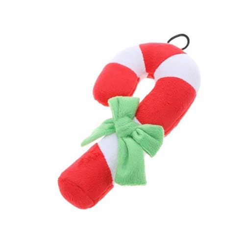 Squeaky Christmas Candy Cane Plush Dog Toy H820