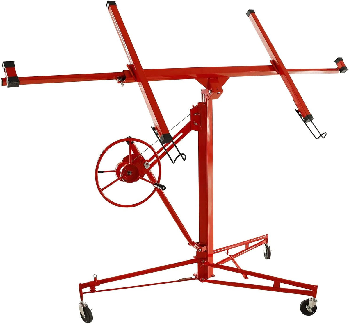 11FT 150LB Drywall Lifter Panel Hoist with Rolling Caster (Yellow) U971