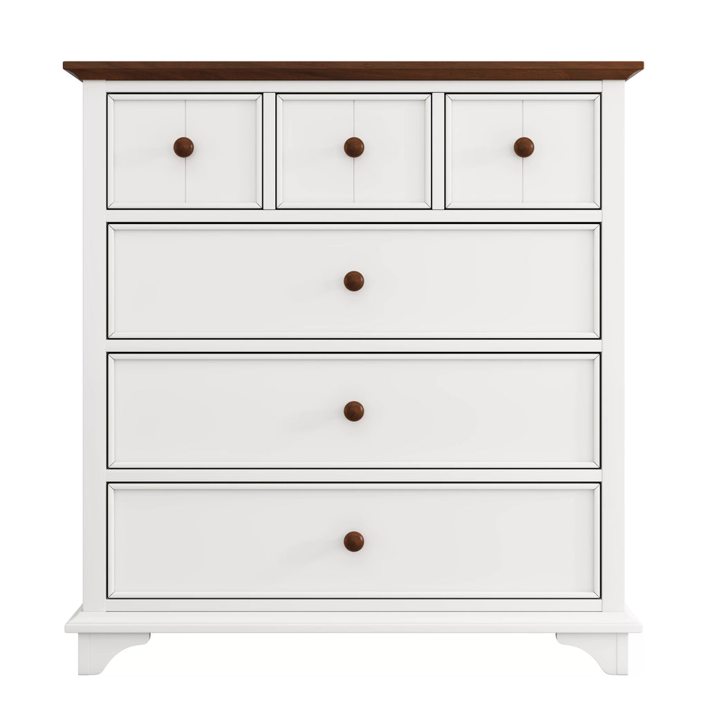 White Wooden 6 Drawer Chest H986