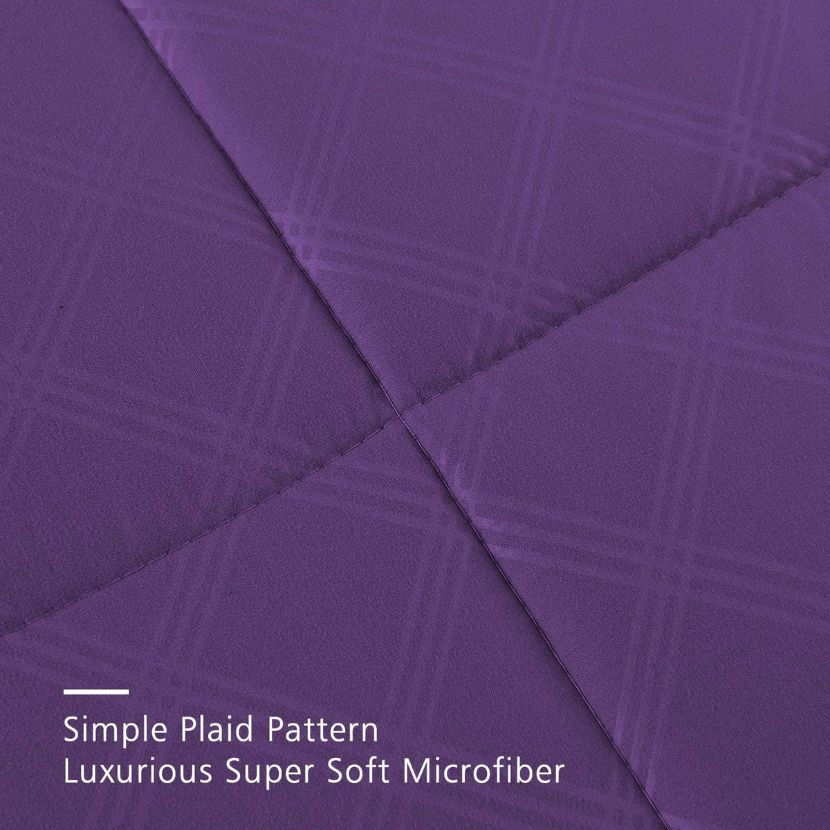 10 Piece Microfiber Comforter Set With Shams Purple R542079