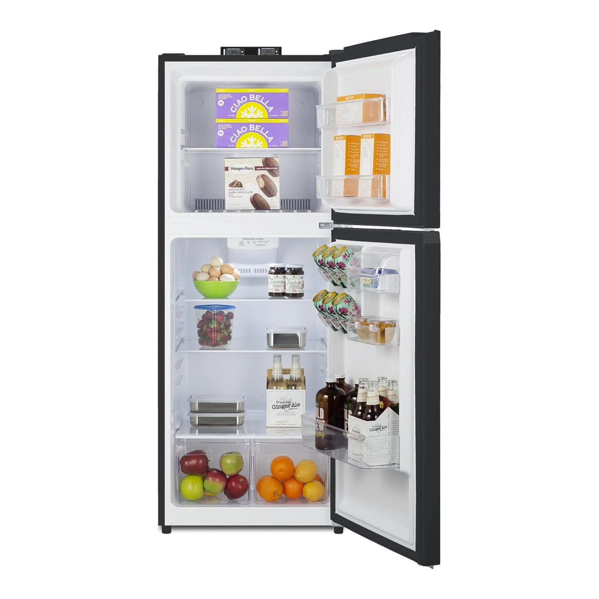 24" Wide Break Room Refrigerator-Freezer Black P39551