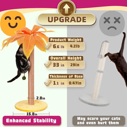 33 inch Sisal Rope Cat Scratching Post V770495