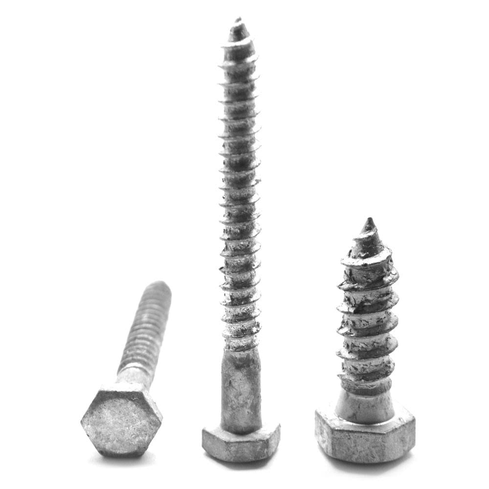 8x22 Hex Lag Screw Low Carbon Steel Hot Dip Galvanized N642