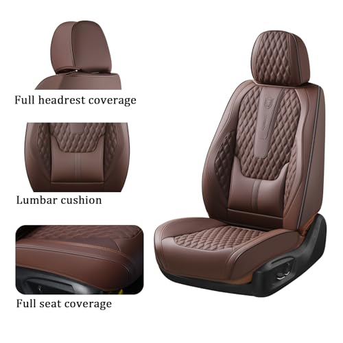 Red Line Leather Car Seat Covers Full Set I31796