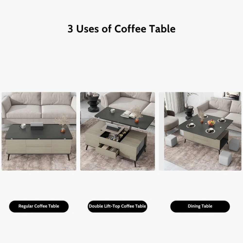 5 Piece Lift Top Coffee Table Set with Storage A586