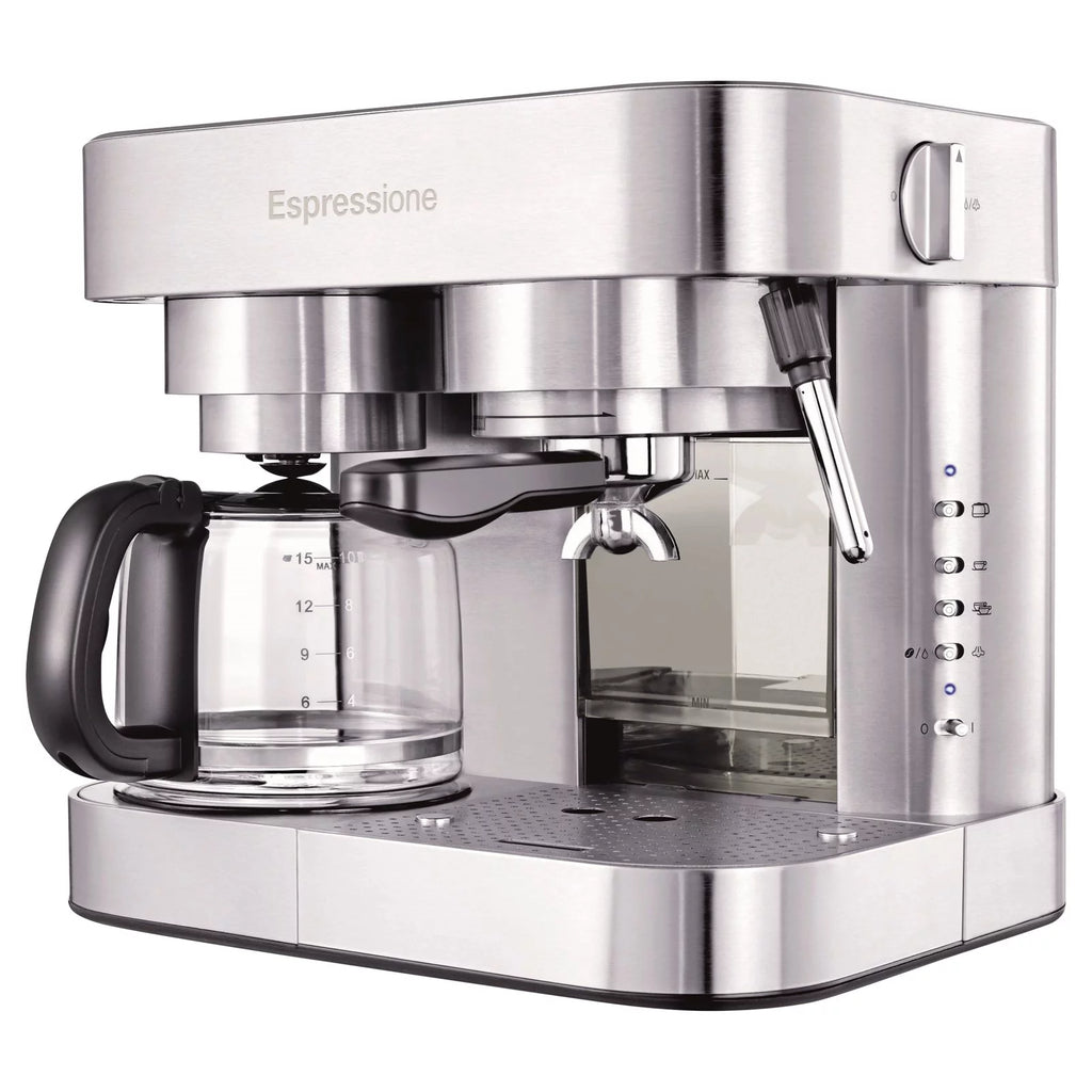 Stainless Steel Combination Espresso Machine & 10 Cup Drip Coffee Maker A912