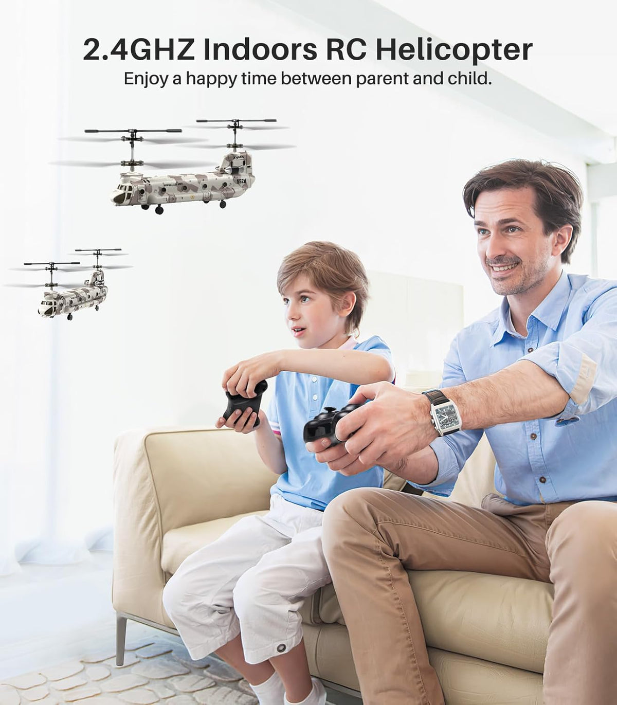 Military Transport RC Helicopter with Altitude Hold K6833