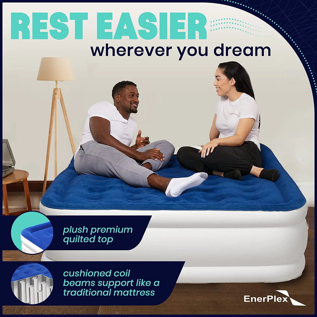 Queen 18 Inch Air Mattress with Built-in Pump H936533