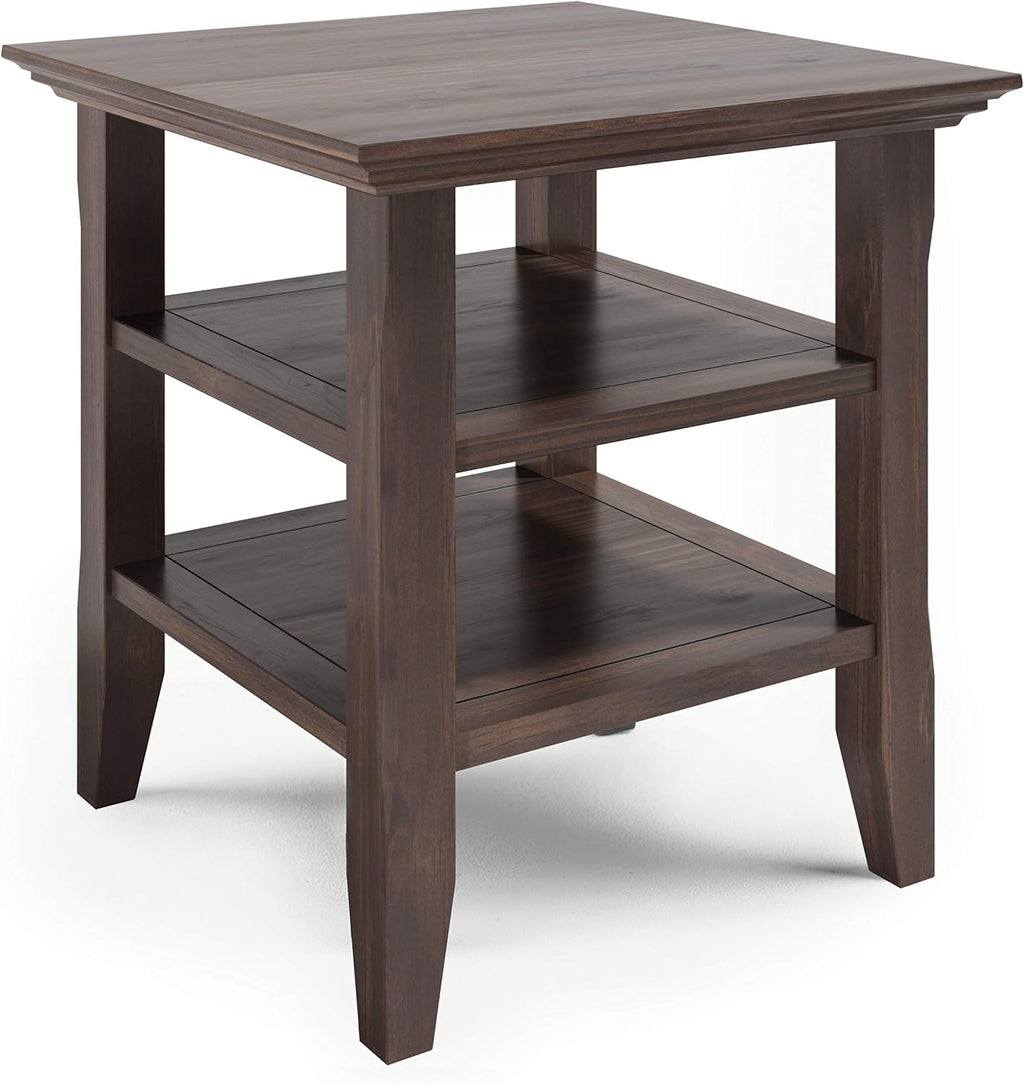 19 inch Rustic Natural Aged Brown End Table R7587