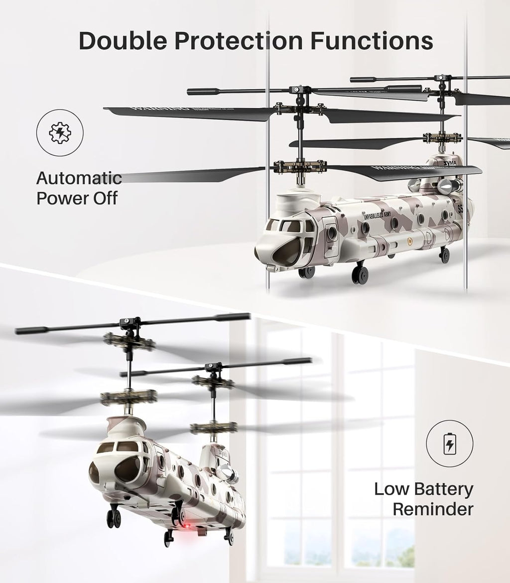 Military Transport RC Helicopter with Altitude Hold K6833