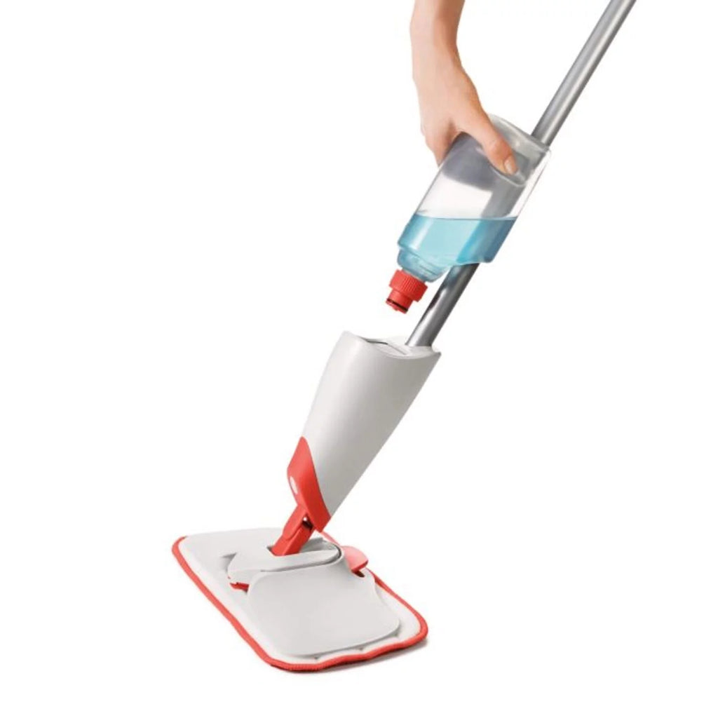 Microfiber Refillable Wet Floor Spray Mop with Slide Out Scrubber H822924