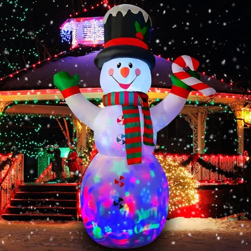 10 Ft Inflatable Christmas Snowman with Candy Decoration S449