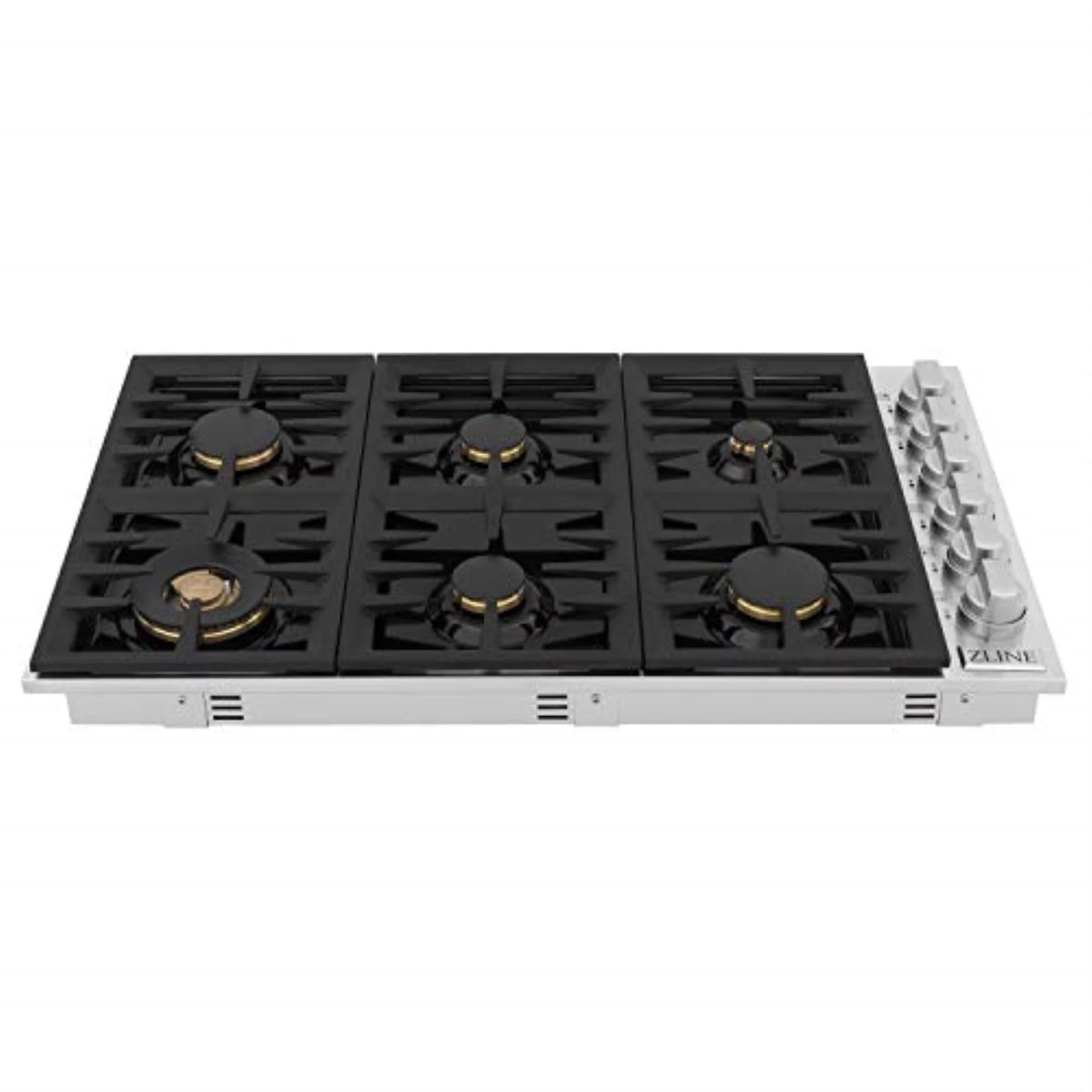 36 in. 6 Gas Burners Black Porcelain Dropin Cooktop V6928