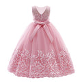 Lace Tulle V-Back Dress V3960