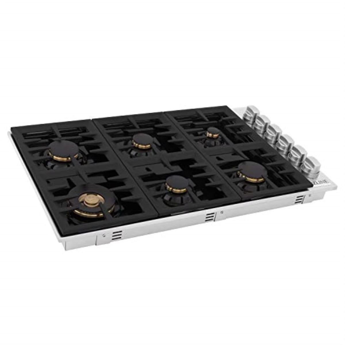 36 in. 6 Gas Burners Black Porcelain Dropin Cooktop V6928