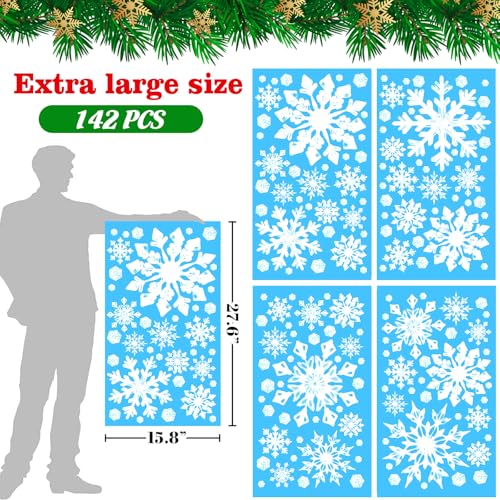 Extra Large White Snowflakes Window Clings U67271