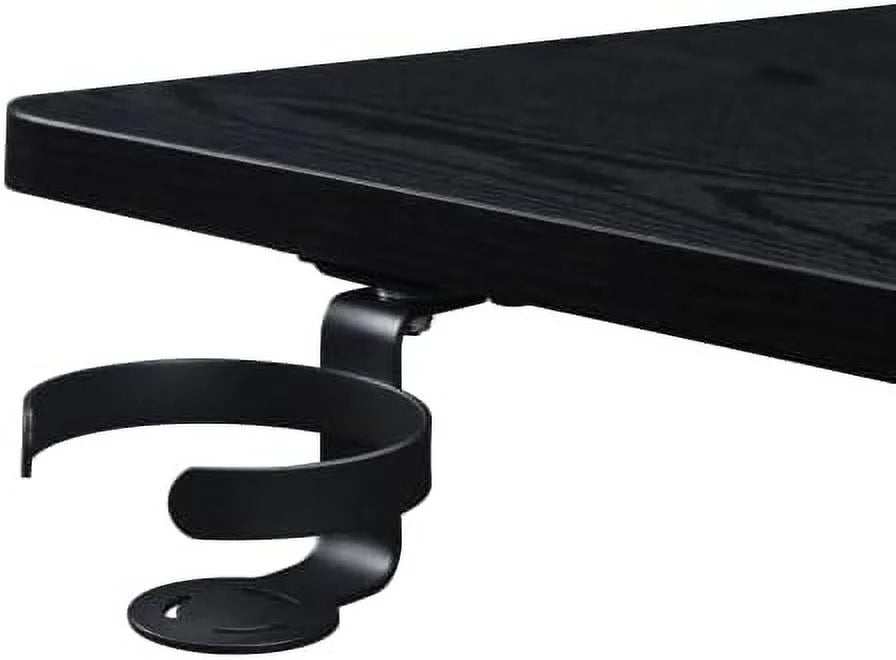 Electric Height Adjustable Standing Desk 55" Wooden Computer Desk Black Oak A924